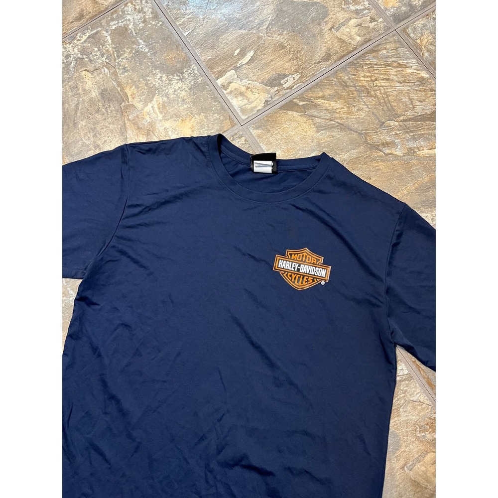 Harley Davidson T Shirt Mens Medium Navy St Thomas USVI Performance